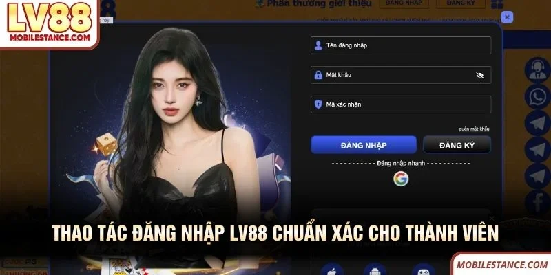 Thao tác đăng nhập LV88 chuẩn xác cho thành viên 